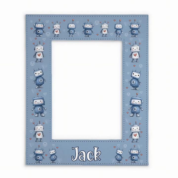 Blue Robot Picture Frame 5x7