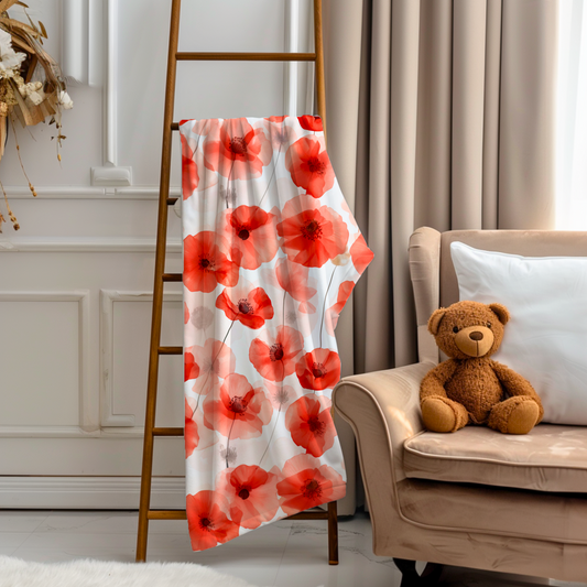 Poppy Flower Blanket