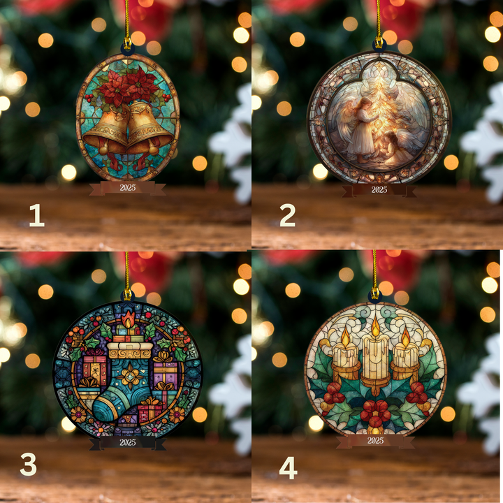 Stained Glass Christmas Ornaments