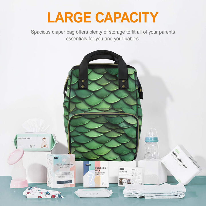 Green Dragon Scale Diaper Bag