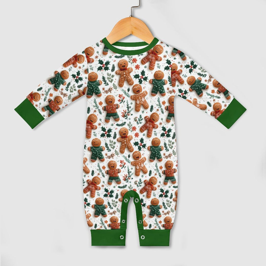 Gingerbread Long Sleeve Baby Romper