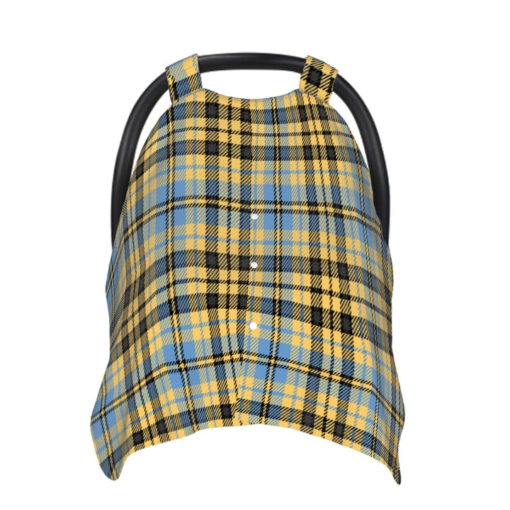 Blue and Yellow Plaid Car Seat & Breastfeeding Cover