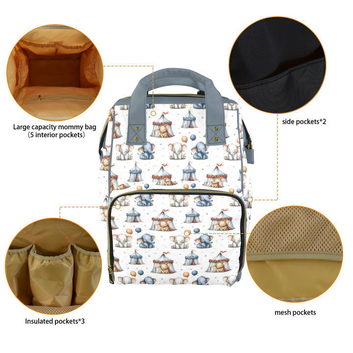 Whimsical Circus Diaper Bag