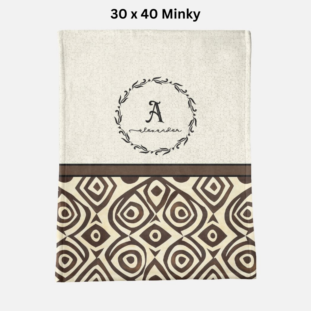Tribal Monogram Blanket