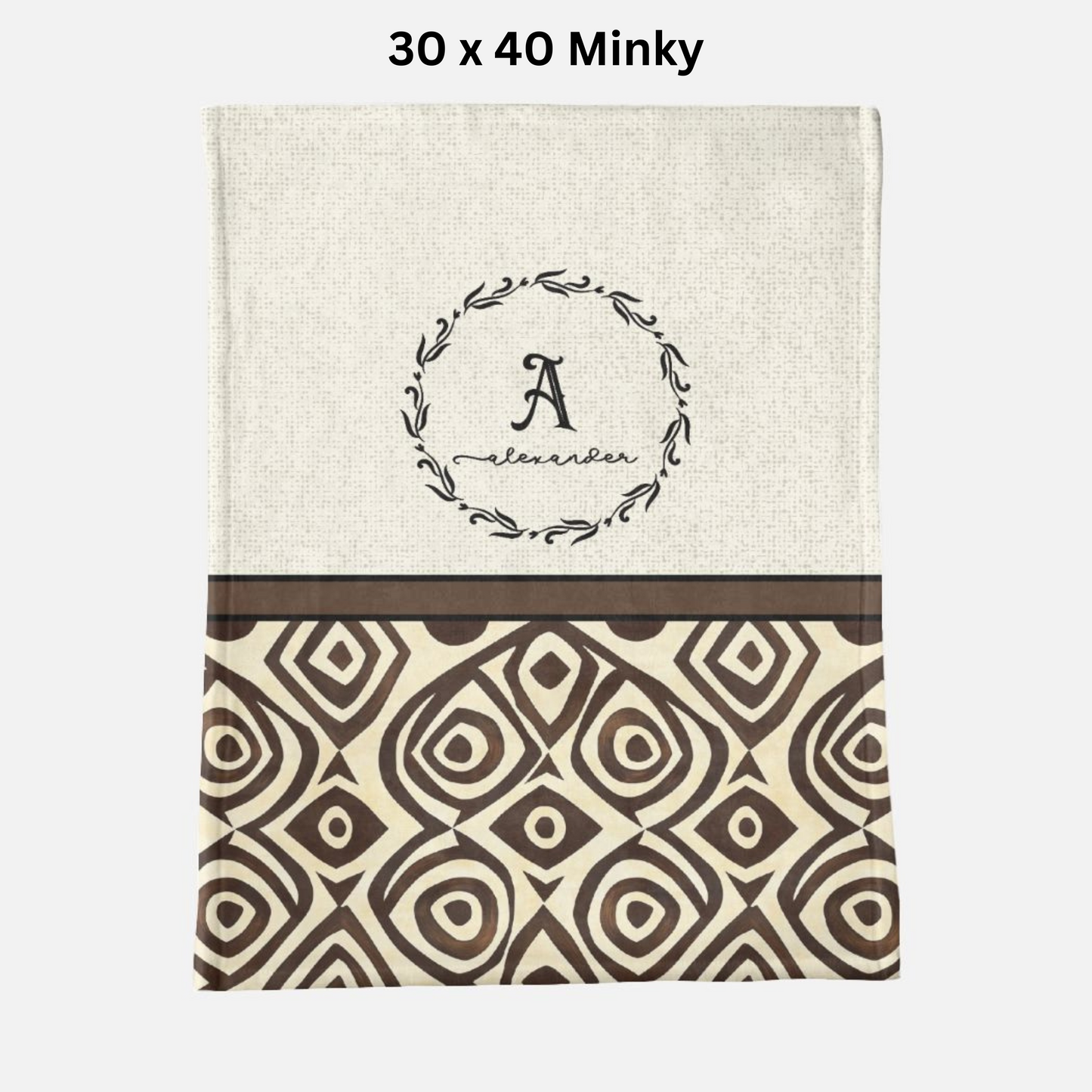 Monogram Minky Blanket