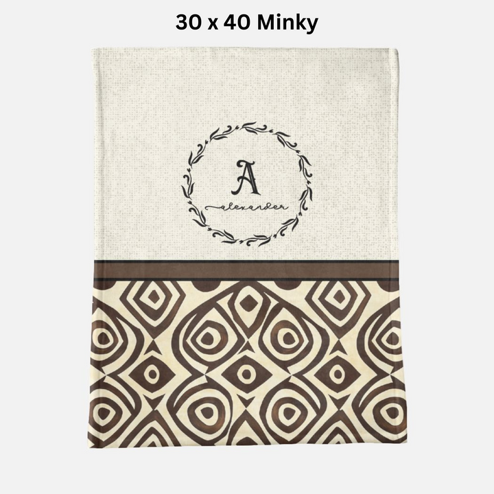 Tribal Monogram Blanket
