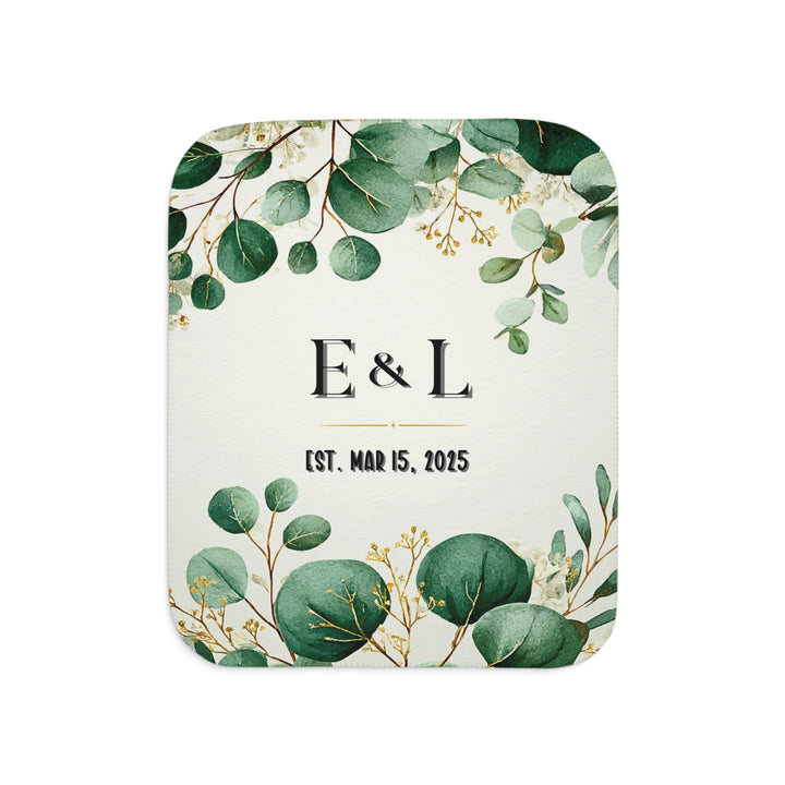 Green Vine Cozy Sherpa Blanket for Newlyweds