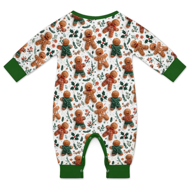 Gingerbread Long Sleeve Baby Romper