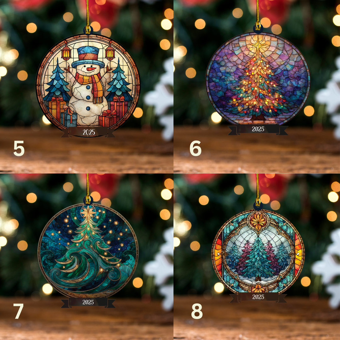 Stained Glass Christmas Ornaments