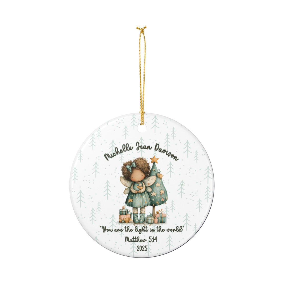 Whimsical Black Girl Personalized Ornament