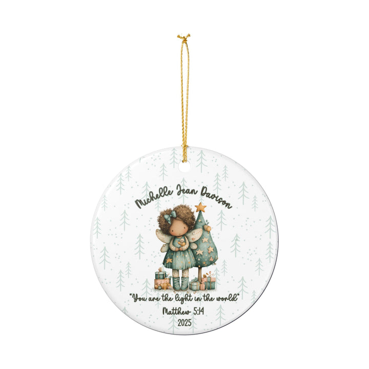 Whimsical Black Girl Personalized Ornament