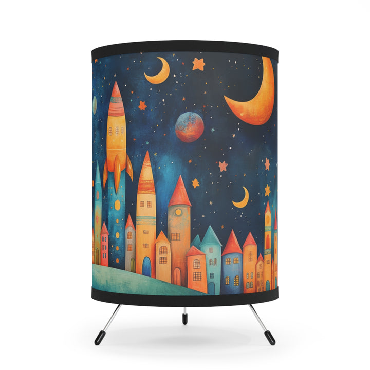 Whimsical City Tripod Lamp