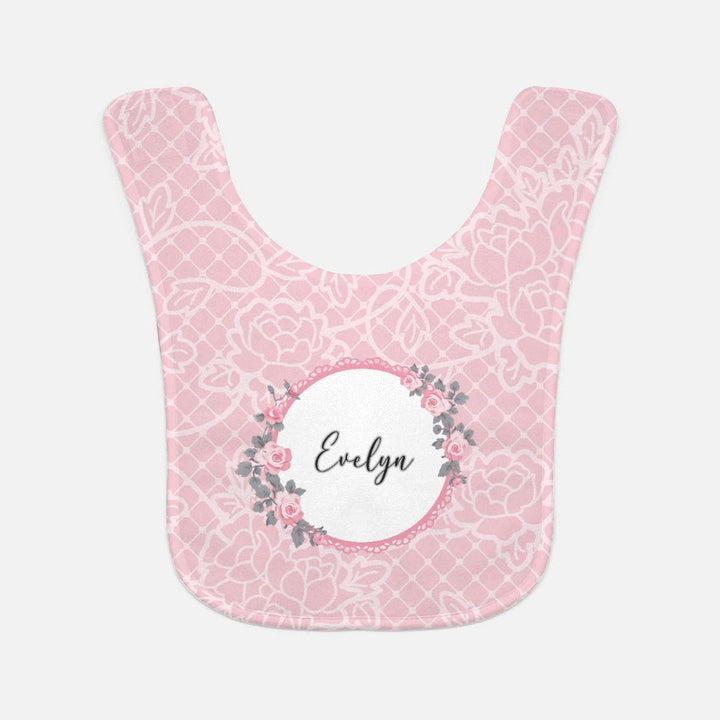 Roses and Lace Baby Bib