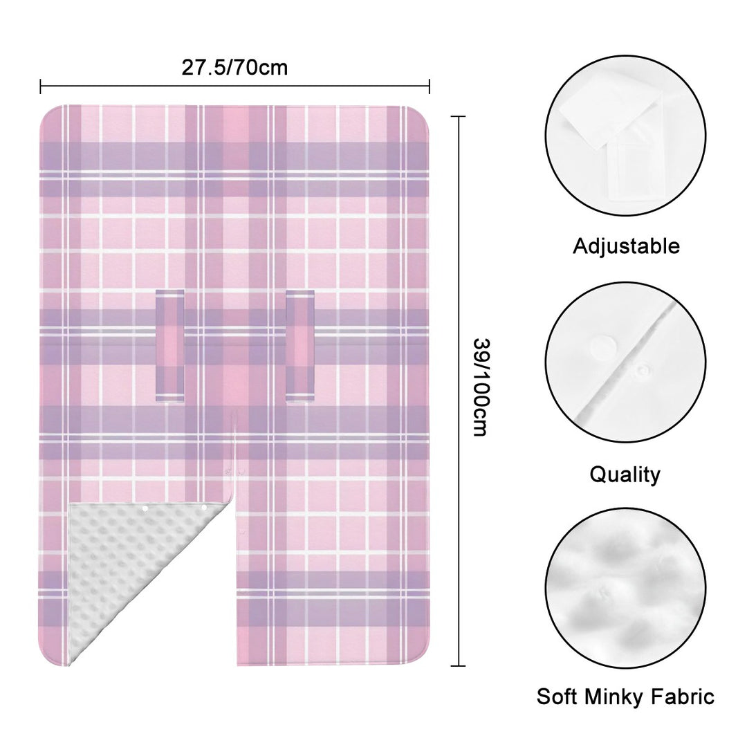 Pink and Purple Plaid Baby Car Seat Cover