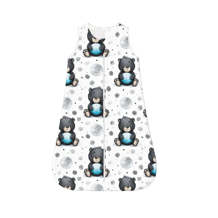 Black Teddy Bear Sleeveless Baby Sleep Sack