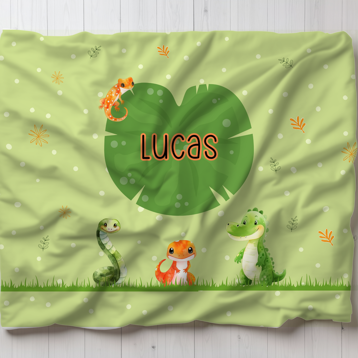 Swamp and Friends Fitted Crib Sheet