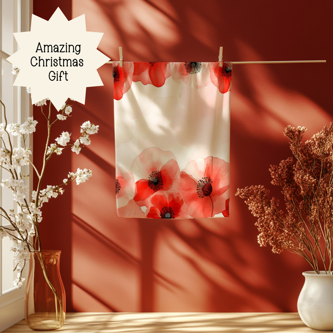 Poppy Flower Swaddle Blanket