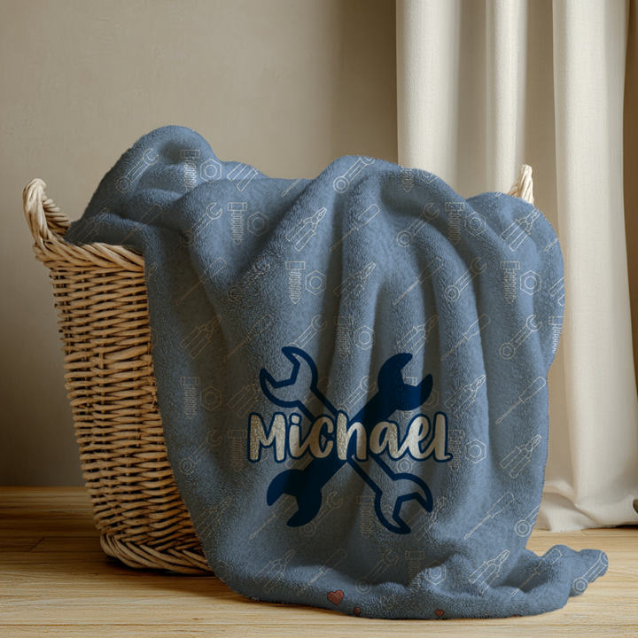 Blue Robot Blanket