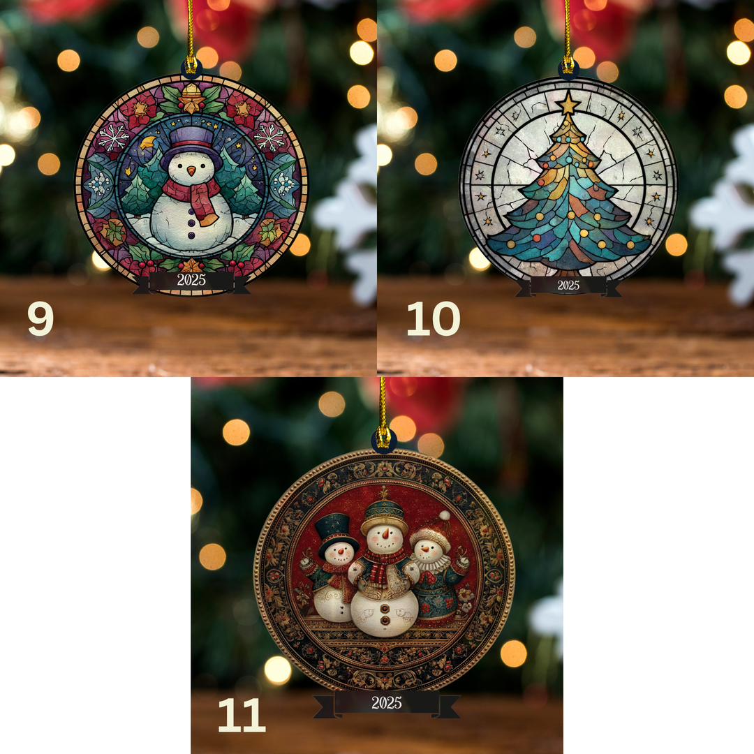 Stained Glass Christmas Ornaments