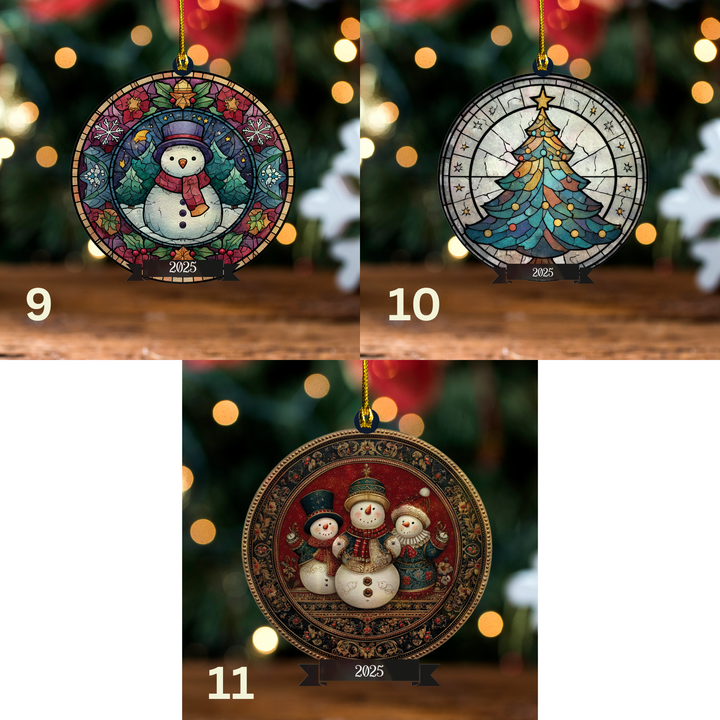 Stained Glass Christmas Ornaments