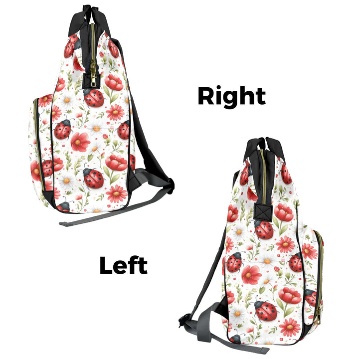 Ladybugs and Flowers Diaper Bag