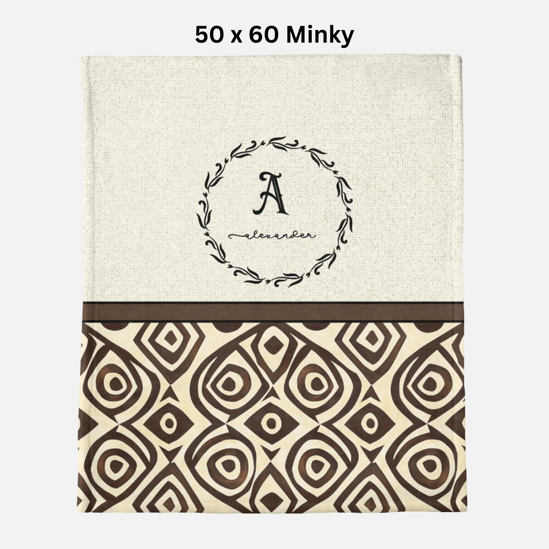 Tribal Monogram Blanket