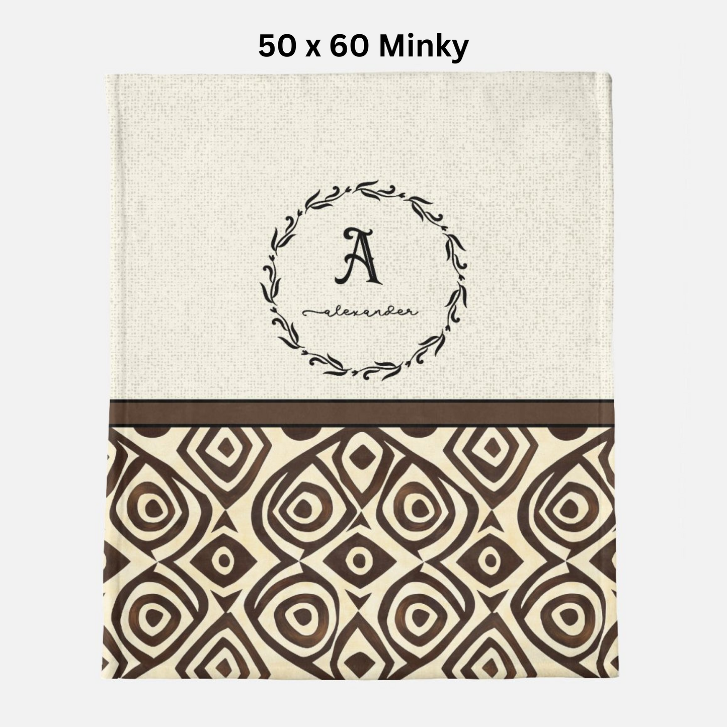 Monogram Minky Blanket