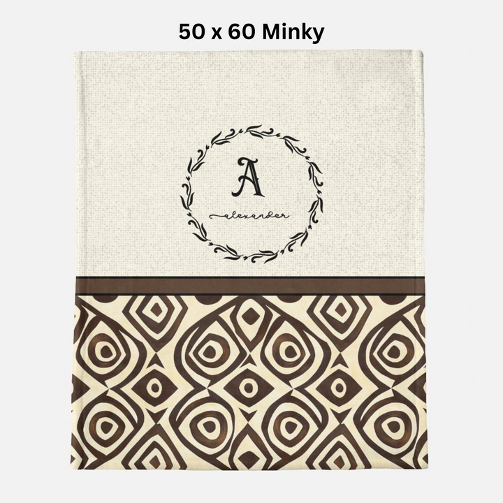 Tribal Monogram Blanket