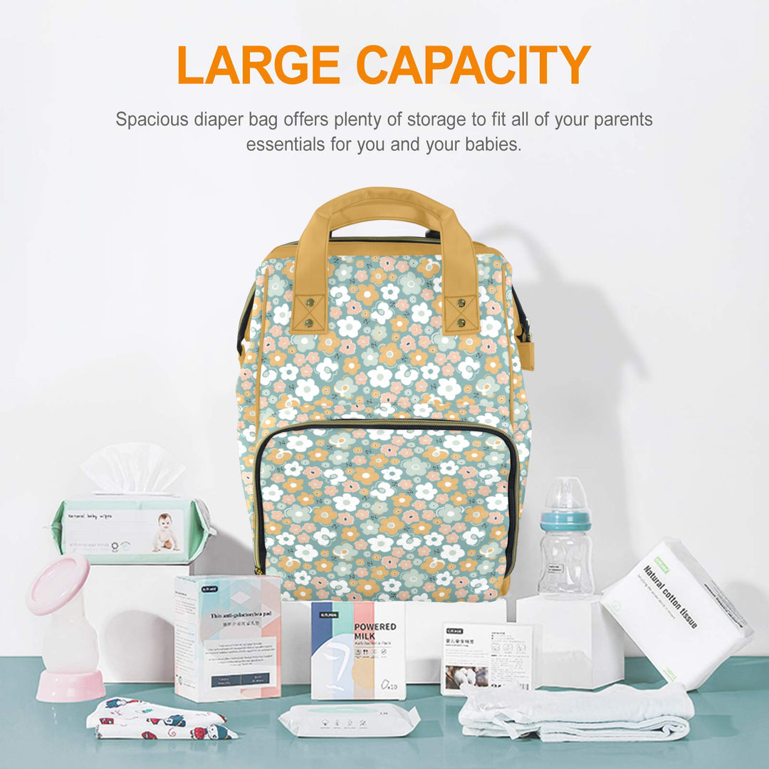 Boho Flower Diaper Bag
