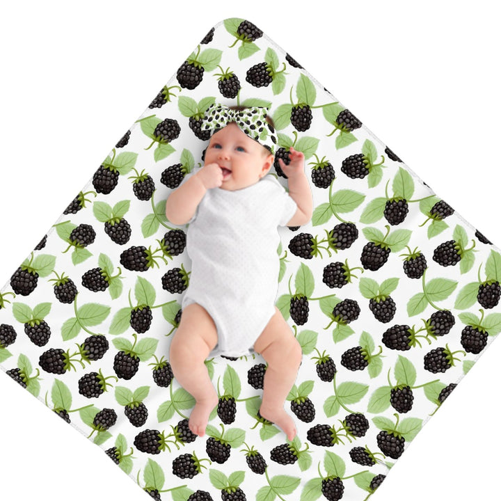 Blackberry Baby Headbands & Swaddle Blanket Set