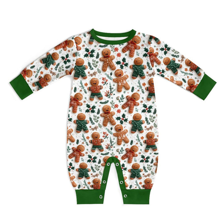 Gingerbread Long Sleeve Baby Romper