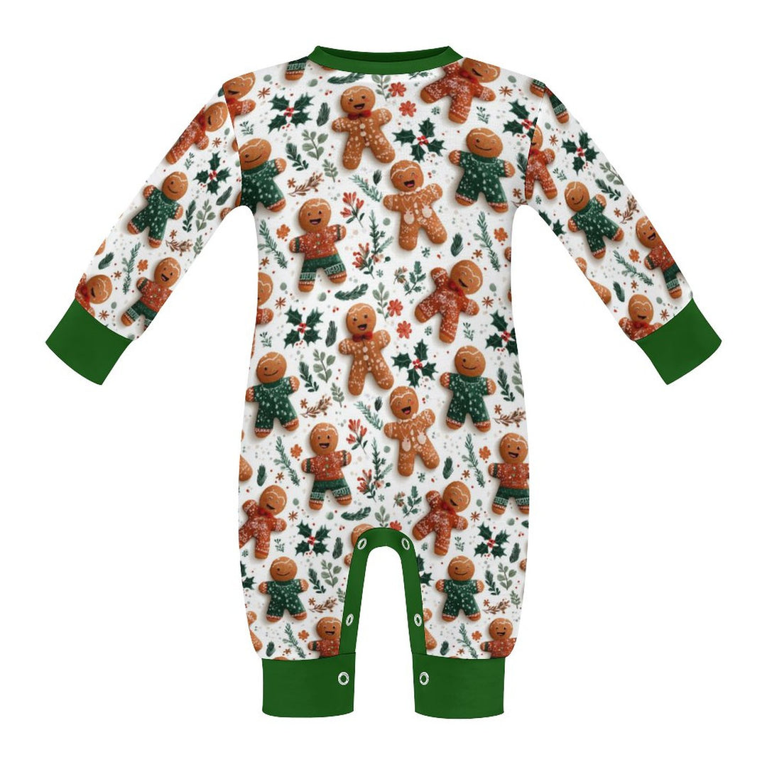 Gingerbread Long Sleeve Baby Romper
