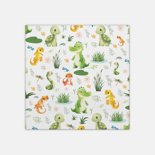 Swamp and Friends Swaddle Blanket