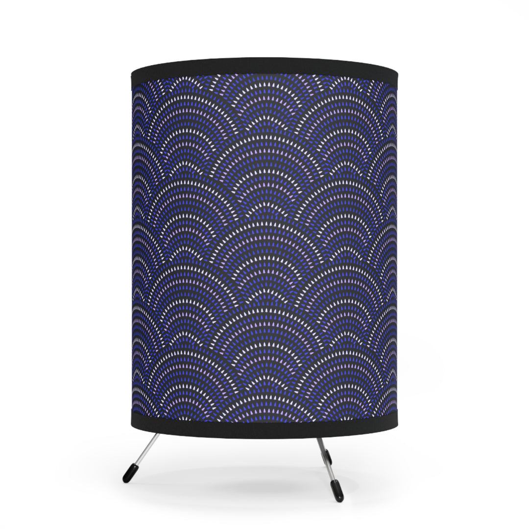 Blue Tribal Tripod Lamp