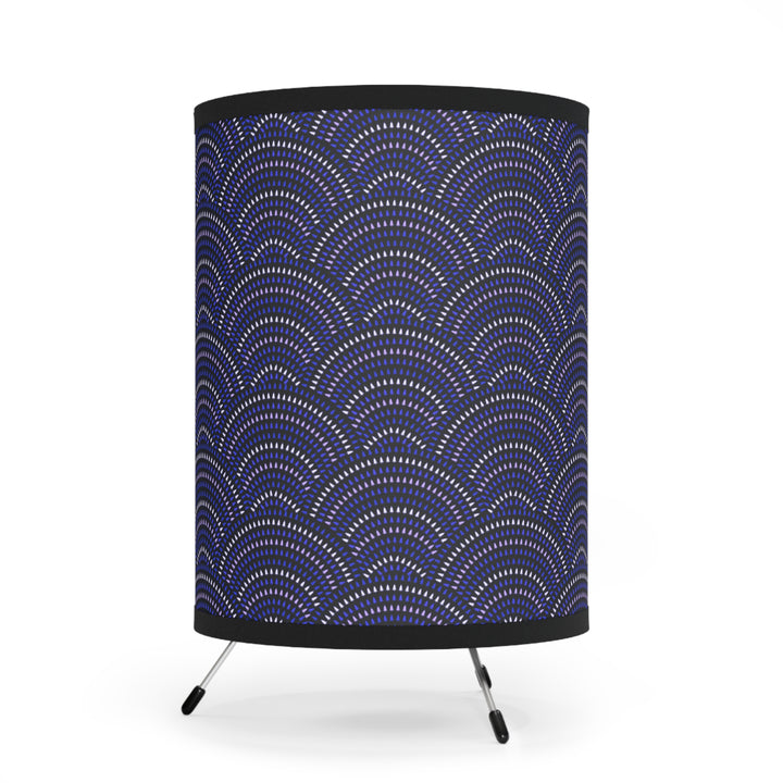Blue Tribal Tripod Lamp