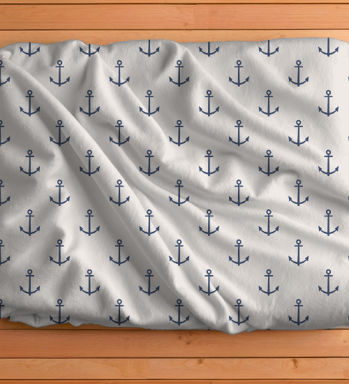 Anchors Away Fitted Crib Sheet