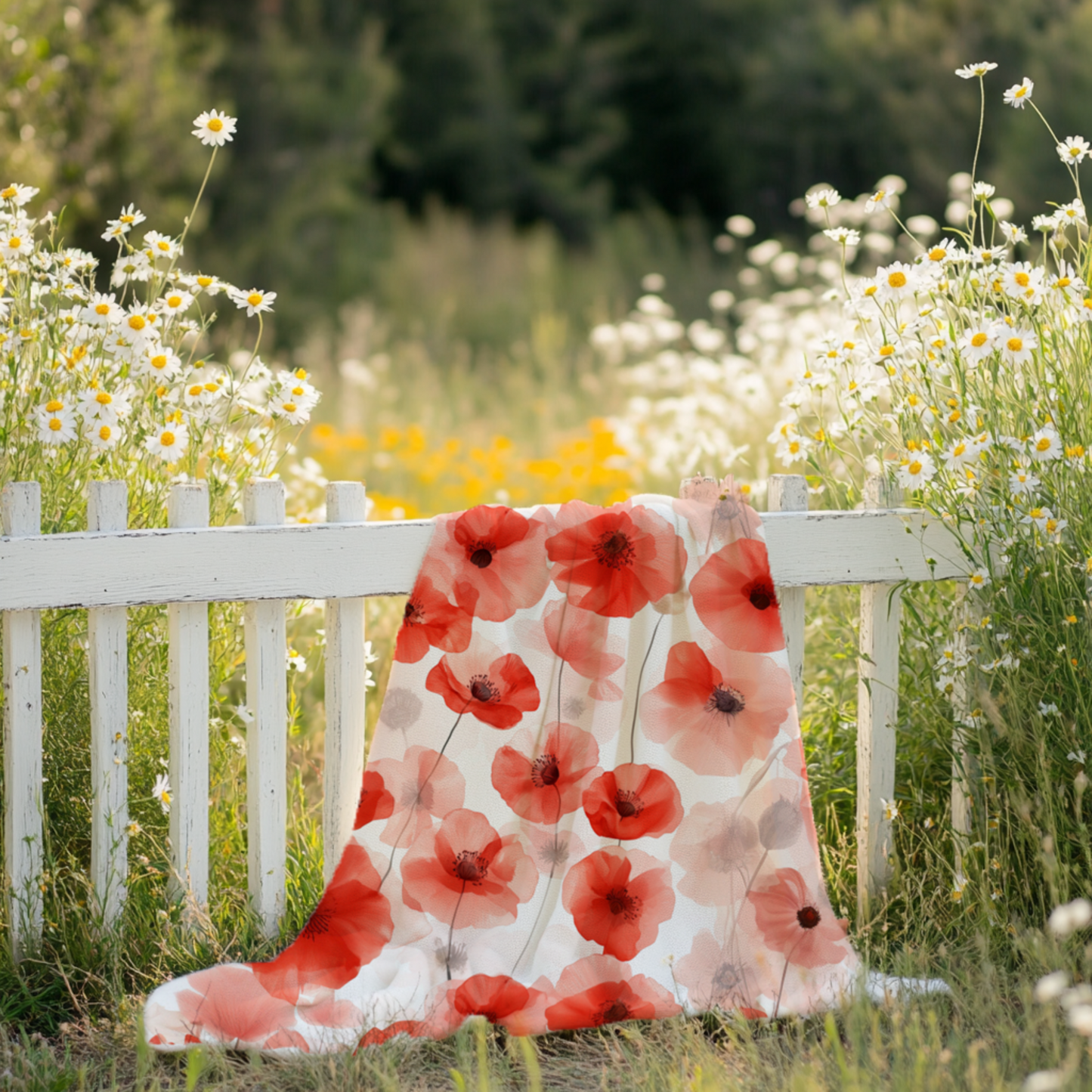 Poppy Flower Blanket