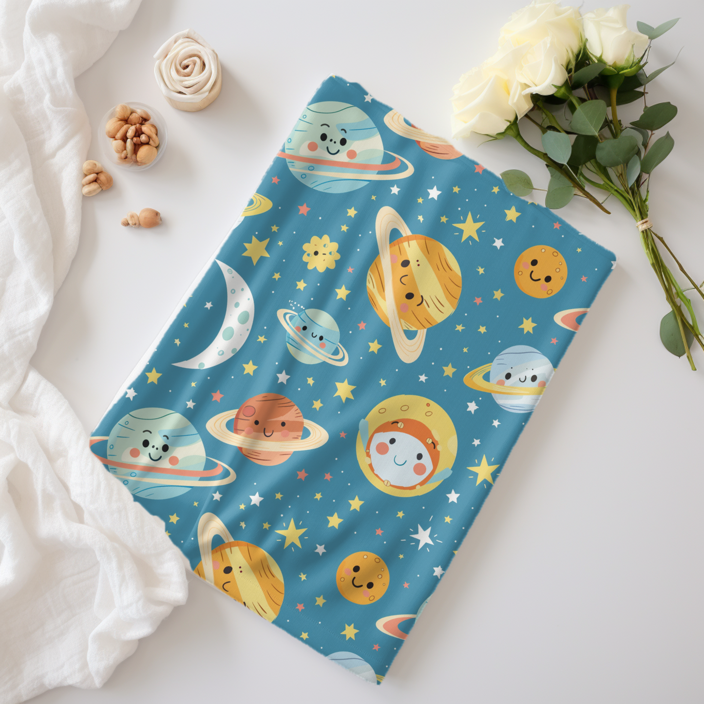 Cuddle-Up-To-The Cosmos Swaddle Blanket