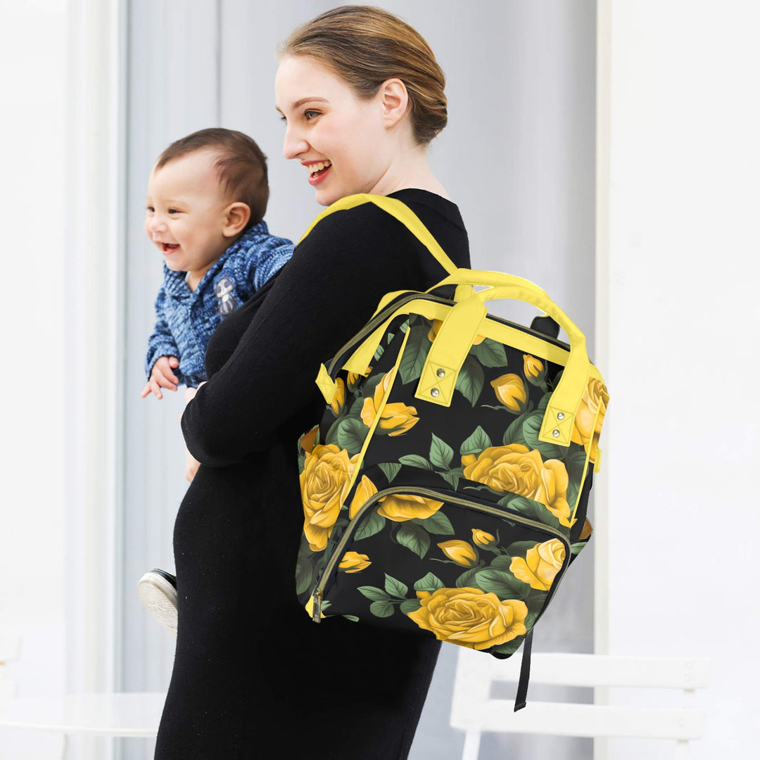 Yellow Rose Diaper Bag