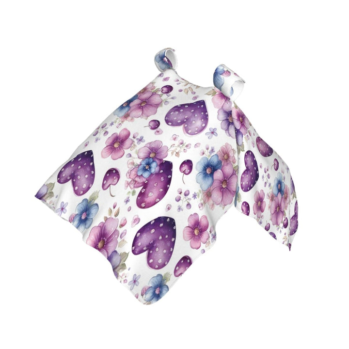 Purple Hearts and Flowers Car Seat Cover