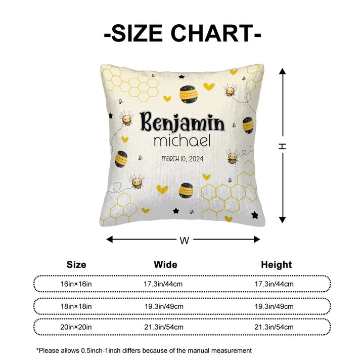 Honey Bee Corduroy Throw Pillow Covers