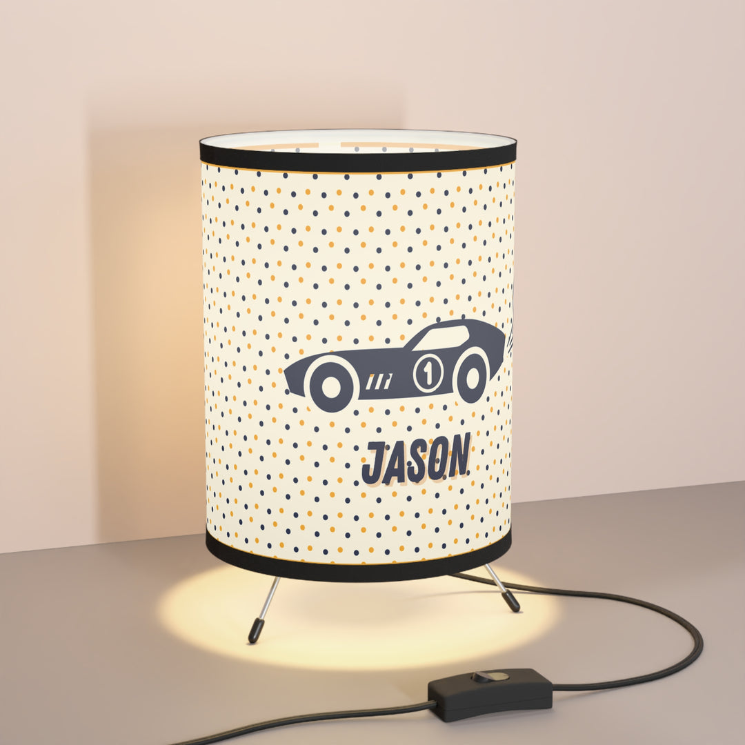 Race Car Tripod Lamp