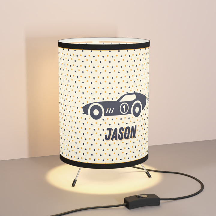 Race Car Tripod Lamp