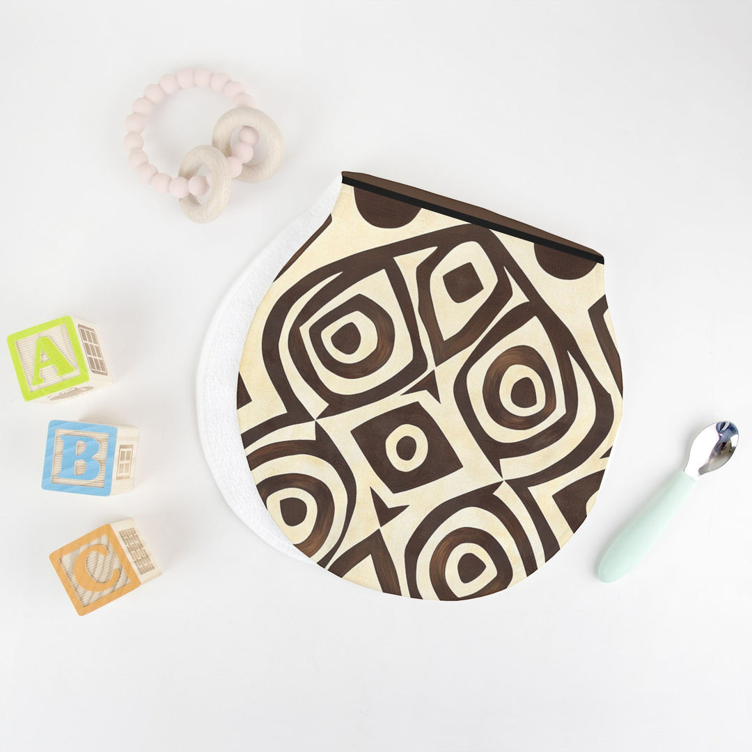 Tribal Monogram Peanut Burp Cloth
