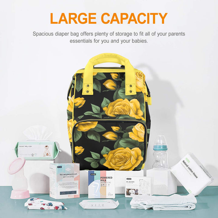 Yellow Rose Diaper Bag