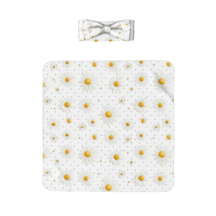 Daisy Baby Headbands & Swaddle Blanket Set