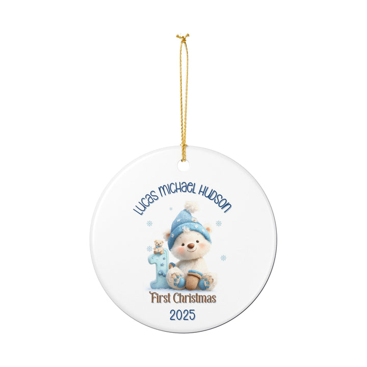 First Christmas Personalized Ceramic Ornament