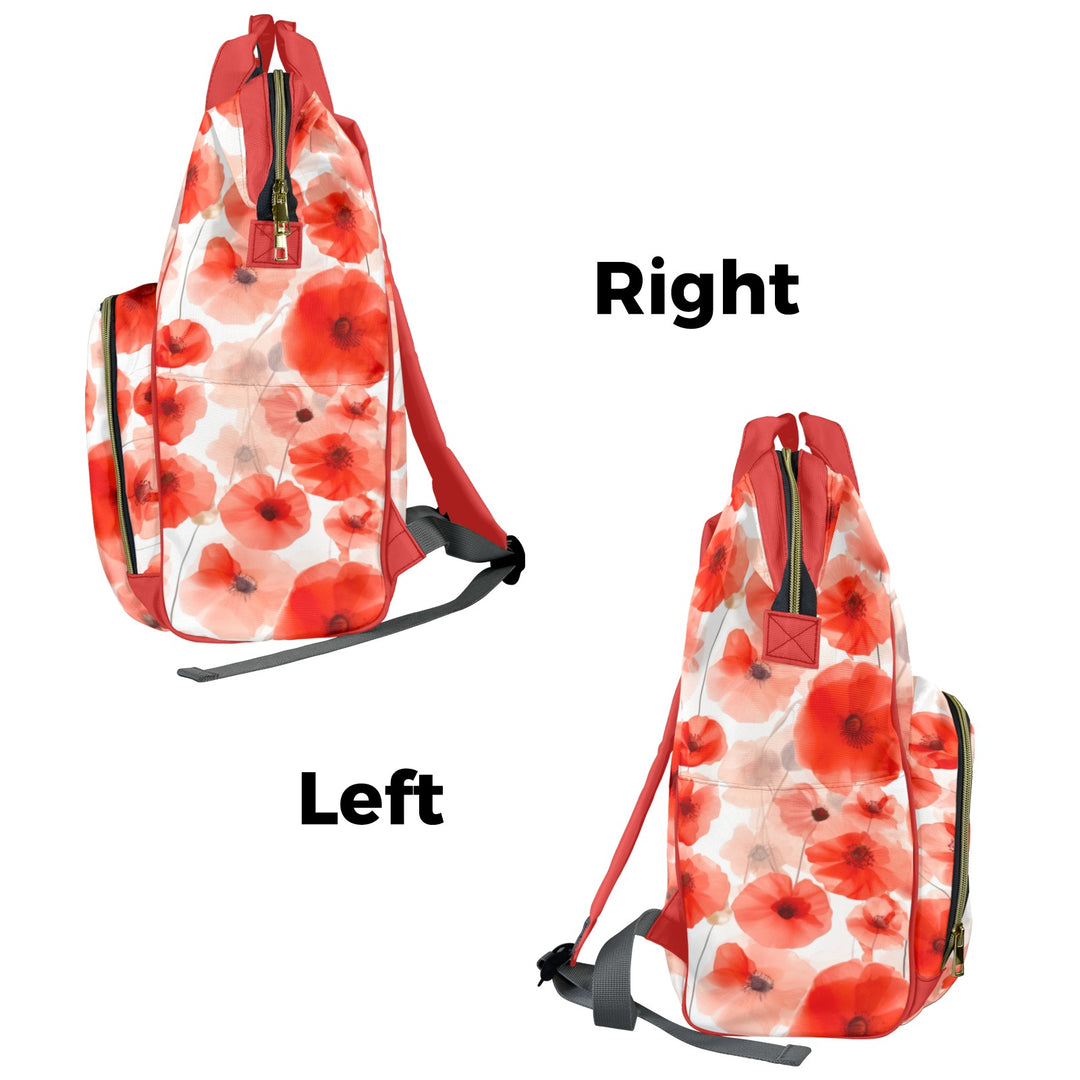 Poppy Flower Diaper Bag