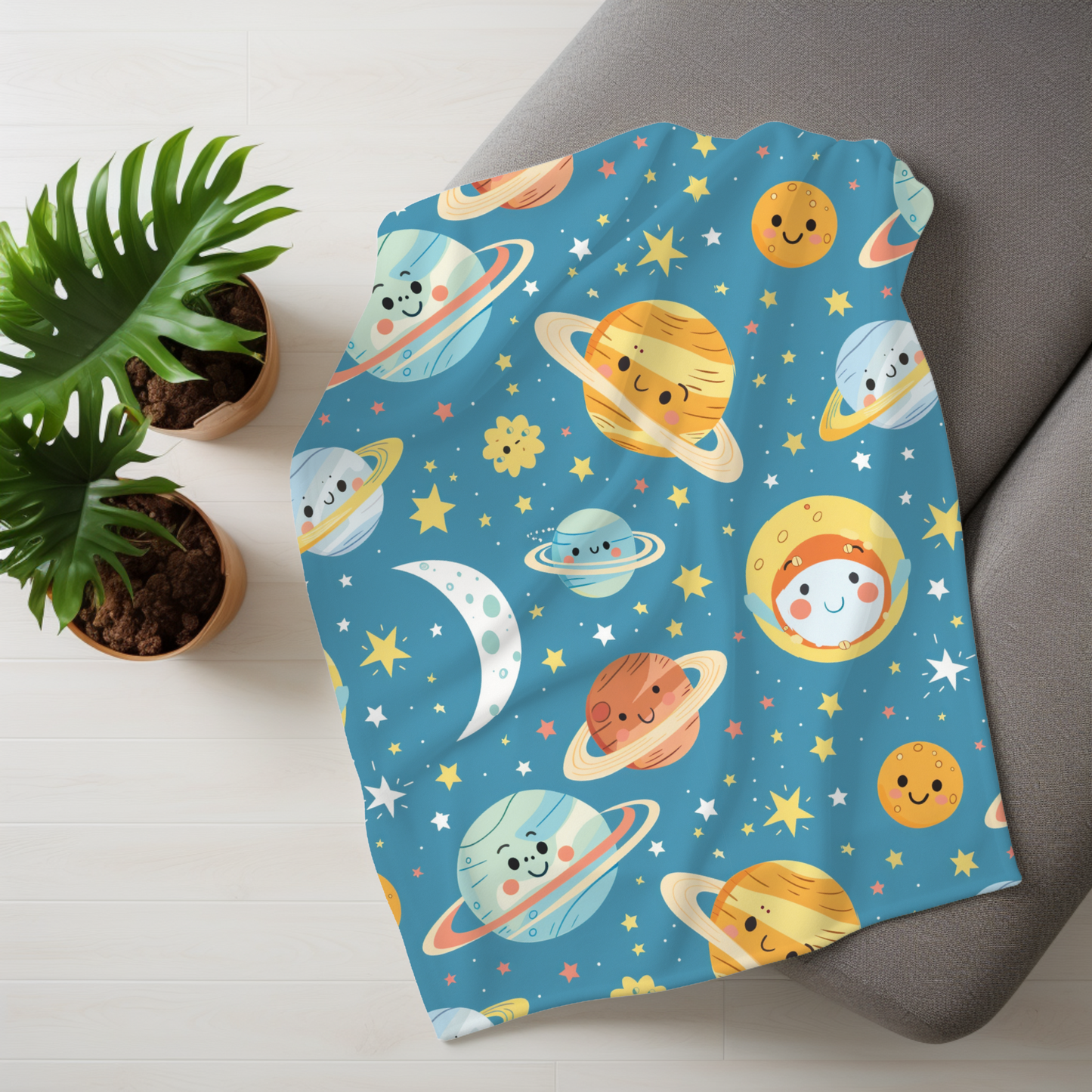 Cuddle-Up-To-The Cosmos Swaddle Blanket