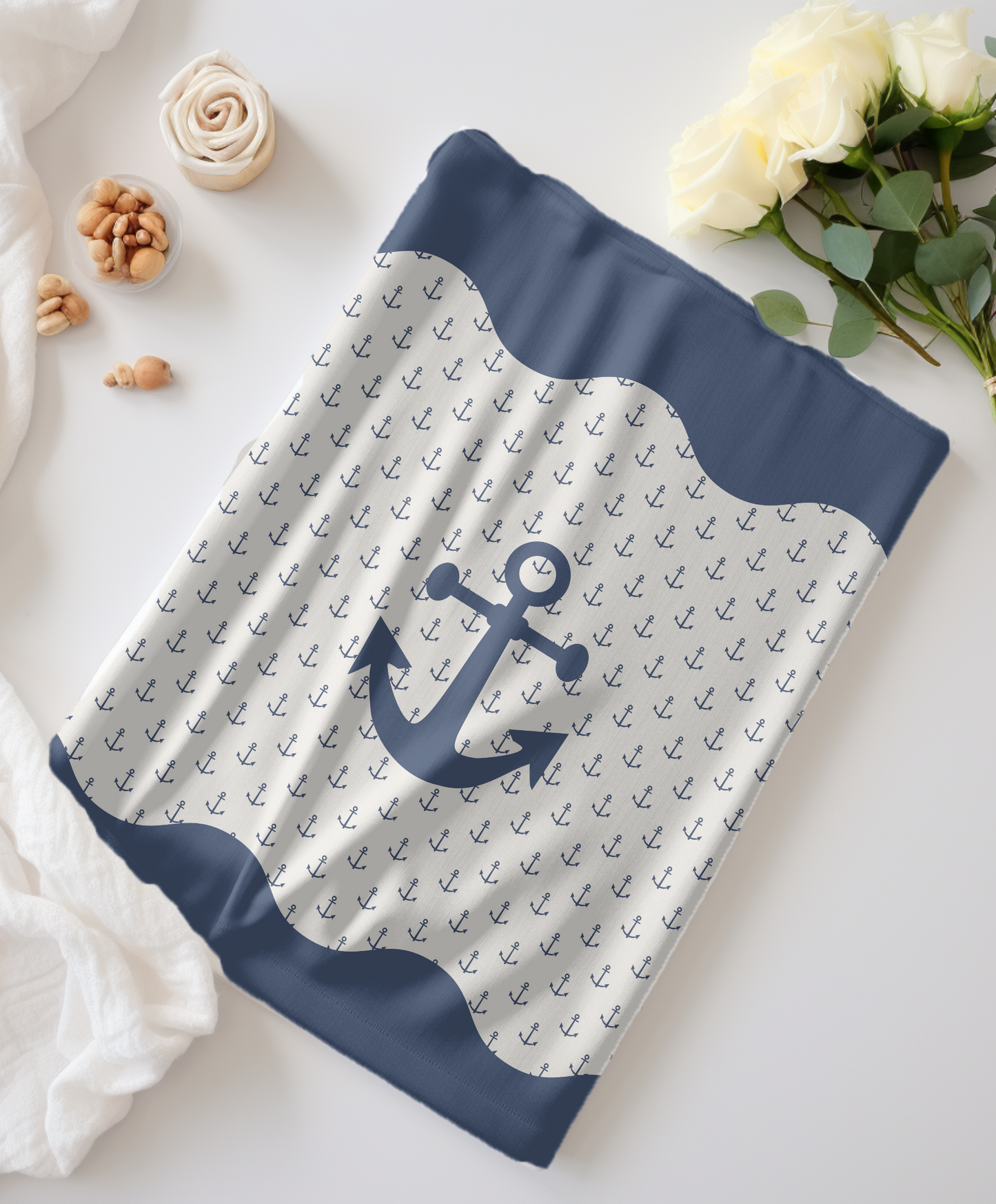 Anchors Away Minky Blanket